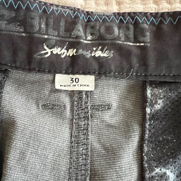 Billabong Crossfire Submersibles Shorts Mens Size 30 Dark Gray Quick Dry Beach - Picture 8 of 14